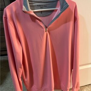 Kenneth Cole Pink Quarter-Zip Sweatshirt
